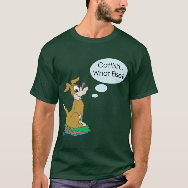 Fiskefartyg som fiskar i Humor T Shirt (Framsida)