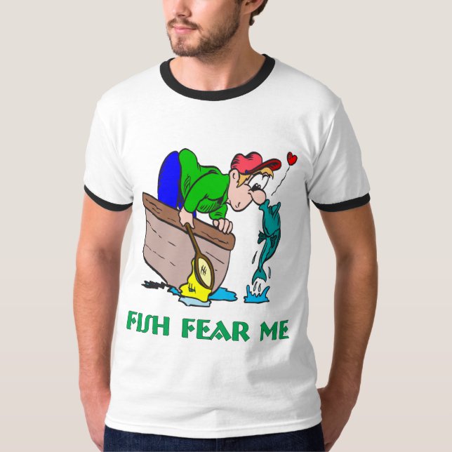 Fiskefartyg som fiskar i Humor Tee (Framsida)