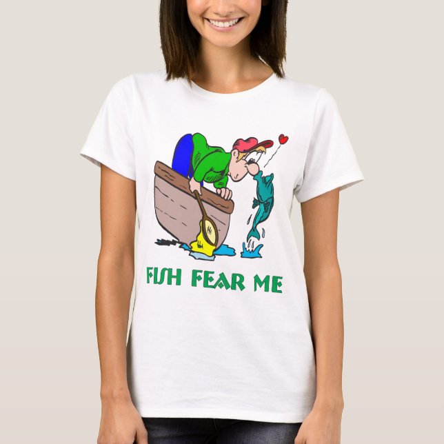 Fiskefartyg som fiskar i Humor Tee Shirt (Framsida)