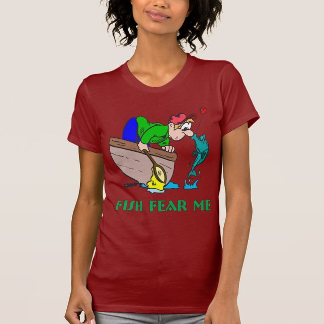 Fiskefartyg som fiskar i Humor Tee Shirt (Framsida)