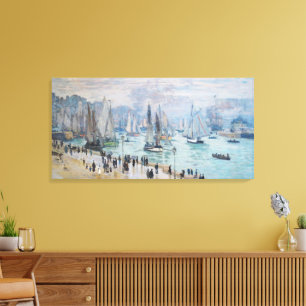 Fiskefartyg som Lämnar hamnen Claude Monet Canvastryck