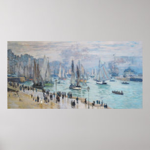 Fiskefartyg som Lämnar hamnen   Claude Monet Poster