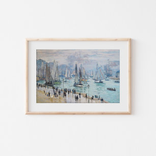 Fiskefartyg som Lämnar hamnen Claude Monet Poster