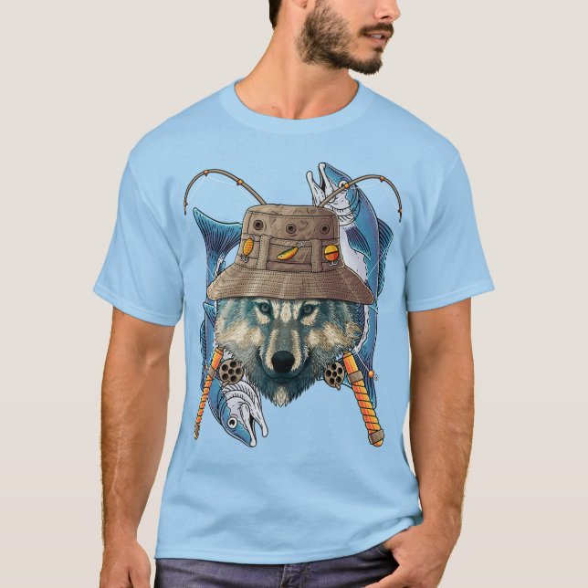 Fiskefartyg Varg utomhus Fiskare (Cute Fly Fis) T Shirt (Framsida)