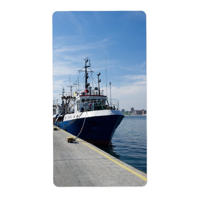 Fiskefartyg vid förtöjning fraktsedel (Framsidan)