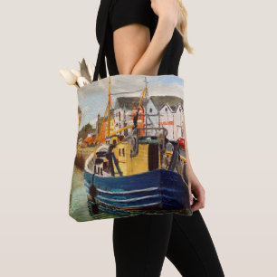 Fiskefartyg vid Harbour Tote Bag Tygkasse