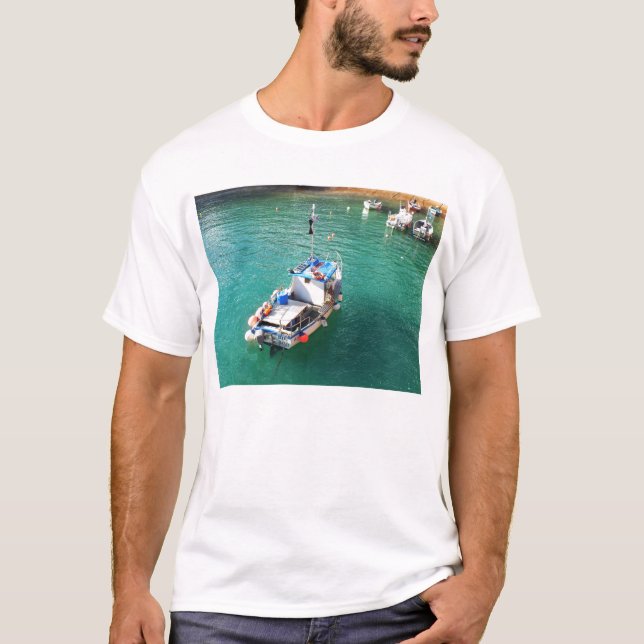 Fiskefartyg vid högvatten tee shirt (Framsida)