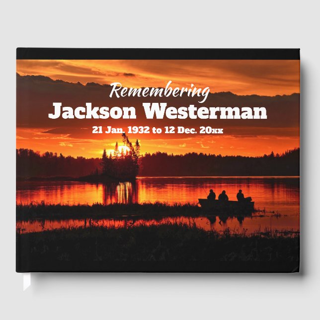 Fiskefartyg vid Sjö Memorial Guest Bok (Framsida)