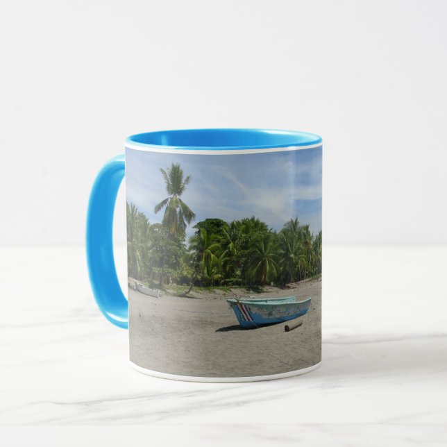 Fiskefartyg vid stranden i Costa Rica Mugg (Framsida vänster)