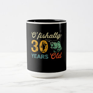 Fiskefartyget Retro 30års födelsedag, som vrider Två-Tonad Mugg