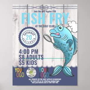 Fiskefartygsflugor, inbjudan till fiskyngel poster