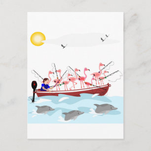 Fiskeflamingos Vykort