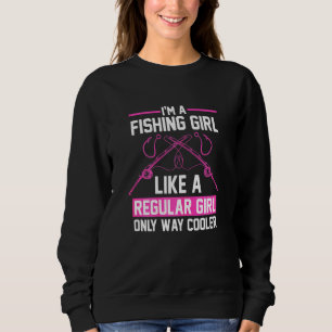 Fiskeflicka som en vanlig flickfiskare t shirt