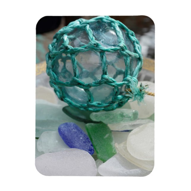 Fiskefloat på glas, Alaska Magnet (Vertikal)