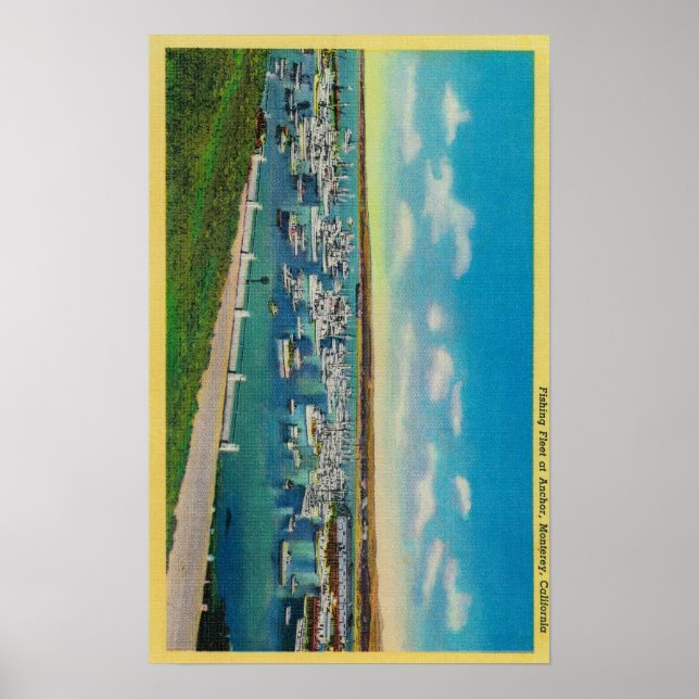 Fiskeflottan i AnchorMonterey, CA Poster (Framsidan)