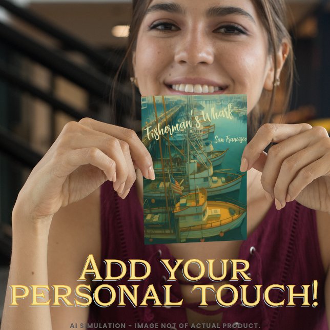 Fiskeflottan vid Fishermans Wharf, San Francisco Vykort (Skapare uppladdad)