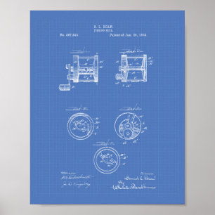 Fiskeföreskrift 1892 Patent Art Blueprint Poster