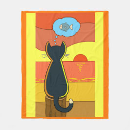 Fiskeföreställning för äpple fleecefilt