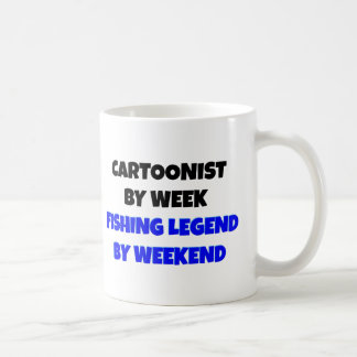Fiskeförklarande cartoonist kaffemugg