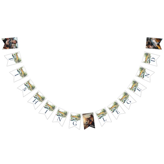 Fiskeförklarande Vuxen, födelsedagsfoto Vimplar (Alla)