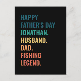 Fiskeförklaring Personlig Make Fars dag Helg Vykort