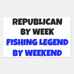 Fiskeförklaring Republican Rektangulärt Klistermärke