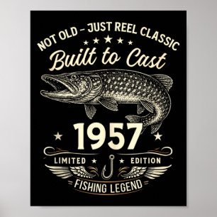 Fiskegåva till mannen på 69-årsdagen Original 1957 Poster