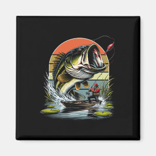 Fiskegrafik stor mun B fisk Magnet