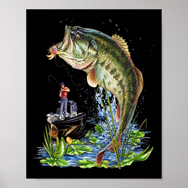 Fiskegrafik stor mun B fisk  Poster (Framsidan)