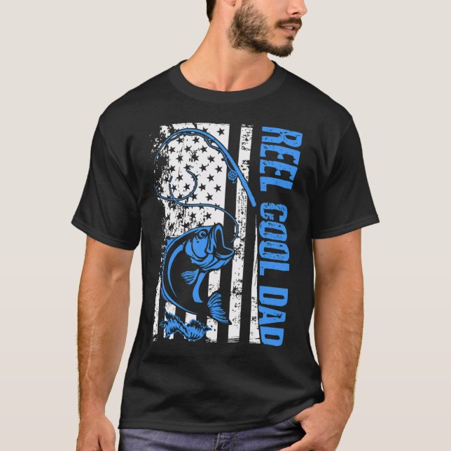 Fiskegrej på fars dag, Riktigt cool pappa Ameri T Shirt (Framsida)