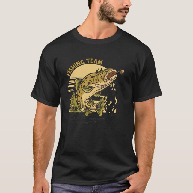 Fiskegrupper Pullover Hoodie T Shirt (Framsida)
