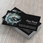 Fiskeguide Fiskefartyg Plain Black Visitkort<br><div class="desc">Affärskort för professionell Fishing Guide Service.</div>