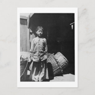 Fiskehandlarens dotter - Vintage Foto Vykort