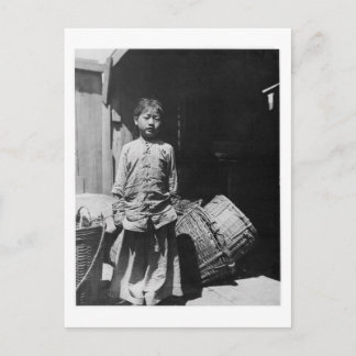 Fiskehandlarens dotter - Vintage Foto Vykort