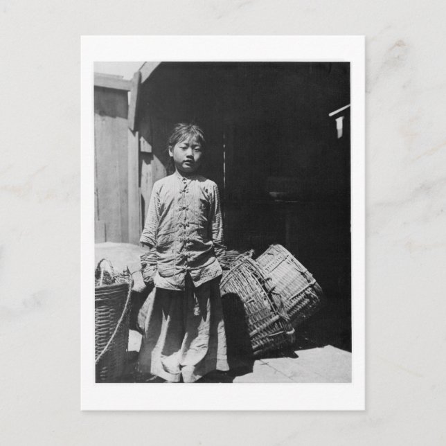 Fiskehandlarens dotter - Vintage Foto Vykort (Framsida)