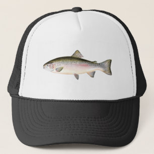 Fiskehatt - regnbågeforellfisk truckerkeps