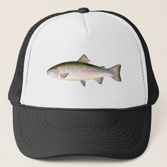 Fiskehatt - regnbågeforellfisk truckerkeps (Framsida)