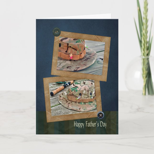 Fiskehattar för Fars dag Kort (Framsida)