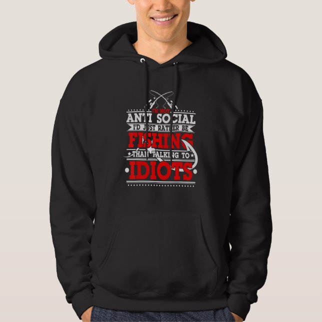 Fiskeidé för människor som Kärlek att fiska Hoodie (Framsida)