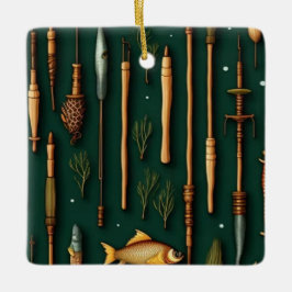 Fiskeinsamling Julgransprydnad Keramik