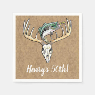 Fiskejakt 50:e födelsedagen pappersservett