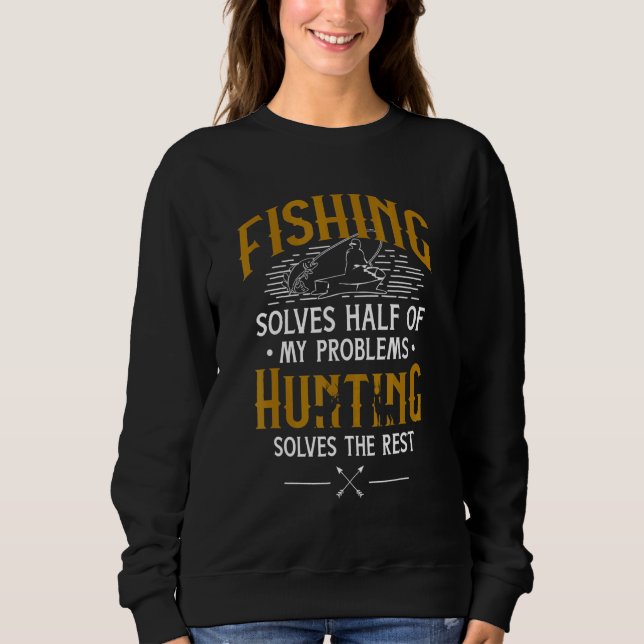Fiskejakt löser mina problem - t shirt (Framsida)