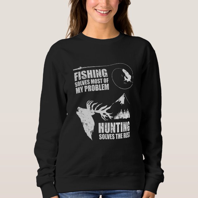 Fiskejakt löser problem med hobbysport t shirt (Framsida)