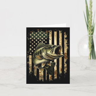 Fiskekamouflage Amerikansk Flagga B Fisk Pojke Män Kort