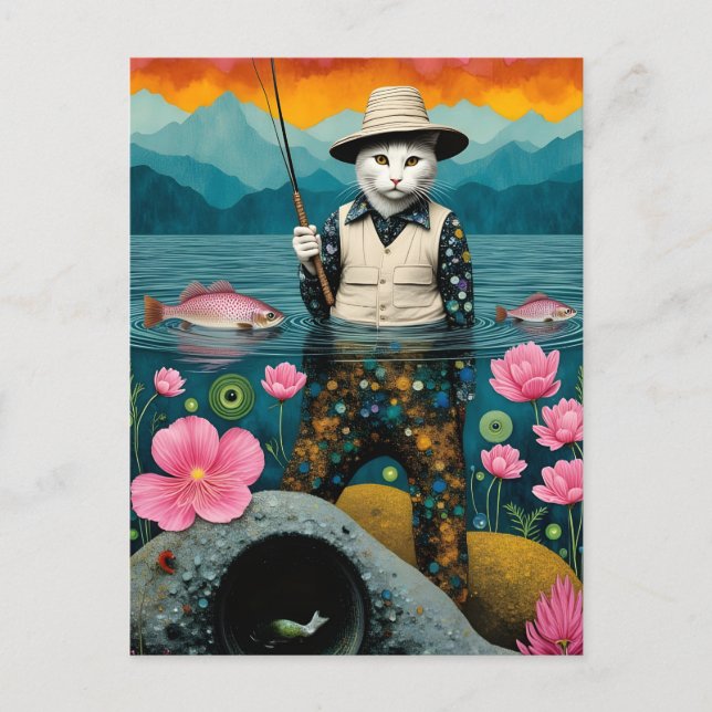 Fiskekatt Vykort (Framsida)