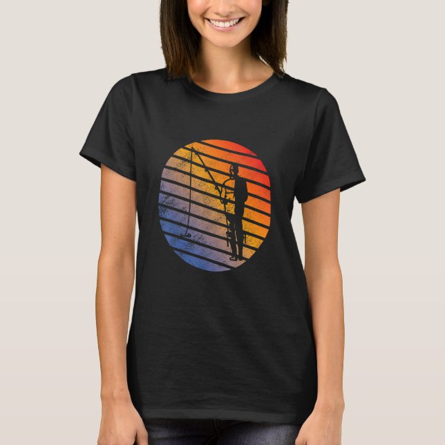 Fiskekläder Fiskedräkt Retro Fiskeutrustning T Shirt (Framsida)