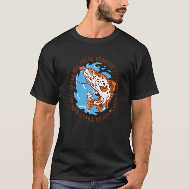 Fiskekläder Fisketopp Fiskande Fru Fiske T Shirt (Framsida)