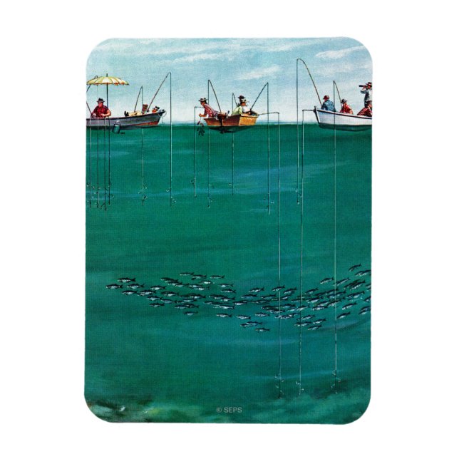 Fiskekola mellan Linjer av Thornton Utz Magnet (Vertikal)