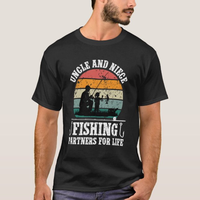 Fiskekompisar Farbror och systerdotter Fiskepartne T Shirt (Framsida)
