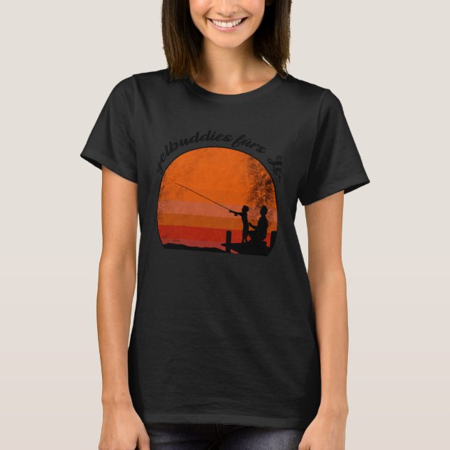Fiskekompisar Retro Vintage Ängel T Shirt (Framsida)